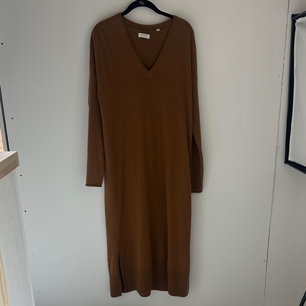 Billy Reid Long Sleeve Brown Dress